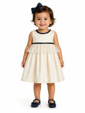 Carter's White/Ivory Tulle Size 18 M Dress Sparkle Detail Lined Holiday